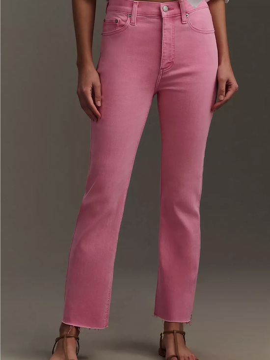 pistola Denim - Pistola Lennon High-Rise Crop Flare Jeans Pink Size 29